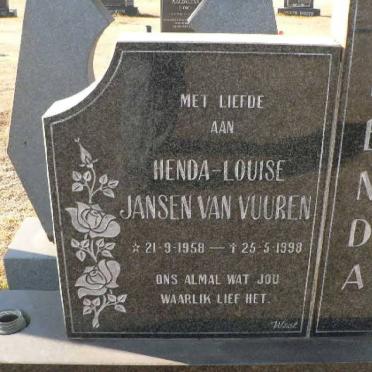 VUUREN Henda-Louise, Jansen van 1958-1998