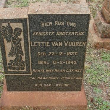 VUUREN Lettie, van 1937-1943