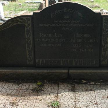 VUUREN Hendrik Jacobus Lukas, Jansen van 1875-1956 &amp; Rachel Lea MAREE 1877-1948