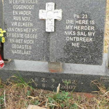 VUUREN Fanie, van  1952-2007