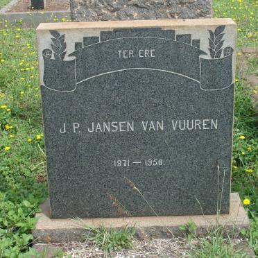 VUUREN J.P., Jansen van 1871-1958