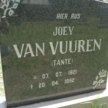 VUUREN Joey, van 1921-1992