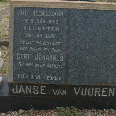 VUUREN Gert Johannes, Janse van -1962