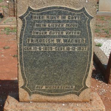 WAGNER Friedrich W. 1899-1937