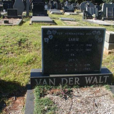 WALT Sarie, van der 1946-1982 :: VAN DER WALT Dina 1944-1985
