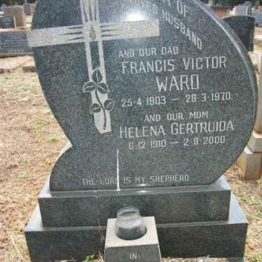 WARD Francis Victor1903-1970 &amp; Helena Gertruida 1910-2000