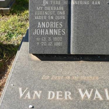 WALT Andries Johannes, van der 1902-1981