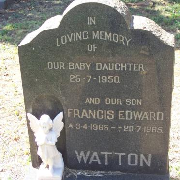 WATTON Baby  -1950 :: WATTON Francis Edward 1965-1965