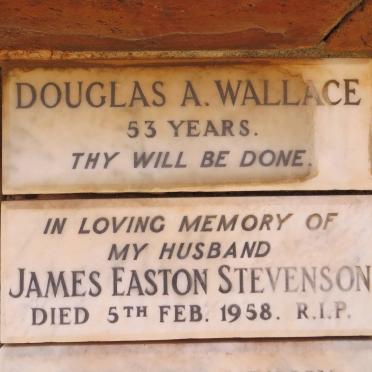 WALLACE Douglas A. :: STEVENSON James Easton -1958