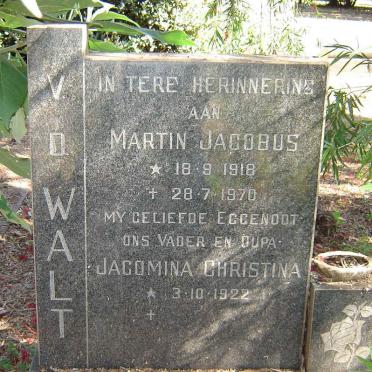 WALT Martin Jacobus, v.d 1918-1970 &amp; Jacomina Christina 1922-