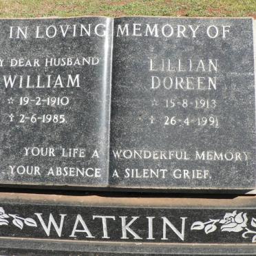 WATKIN William 1910-1985 &amp; Lillian Doreen 1913-1991