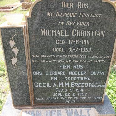 WALT Michael Christian, van der 1911-1953 &amp; Cecilia M.M. BREEDT nee SNIJMAN 1914-1992