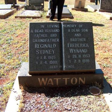 WATTON Reginald Sydney 1925-1980 :: WATTON Frederick Wynand 1953-1990