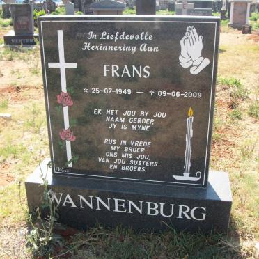 WANNENBURG Frans 1949-2009