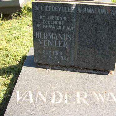 WALT Hermanus Venter, van der 1929-1987