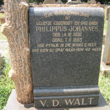 WALT Philippus Johannes, v.d. 1902-1953