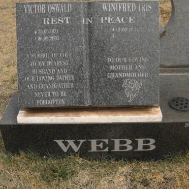 WEBB Victor Oswald 1931-2003 &amp; Winifred Iris 1934-