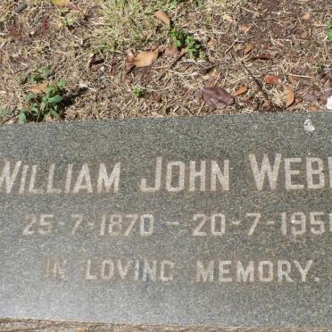 WEBBER William John 1870-1956