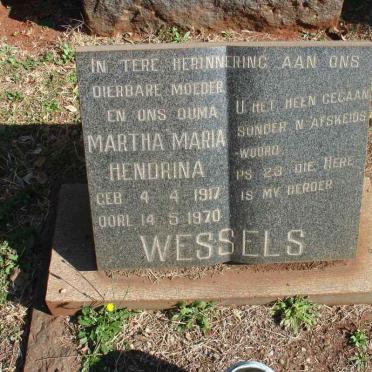 WESSELS Martha Maria Hendrina 1917-1970
