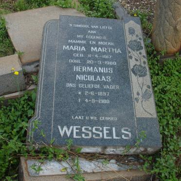 WESSELS Hermanus Nicolaas 1897-1980 &amp; Maria Martha 1917-1960