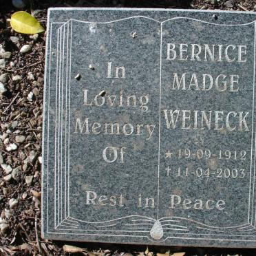 WEINECK Bernice Madge 1912-2003