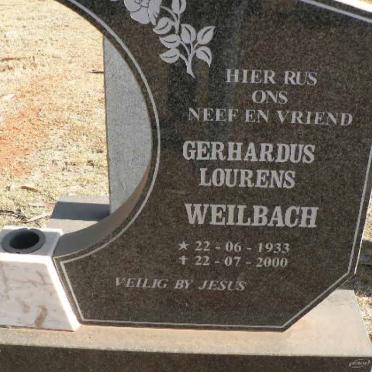 WEILBACH Gerhardus Lourens 1933-2000