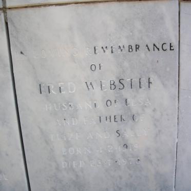 WEBSTER Fred 1919-1978