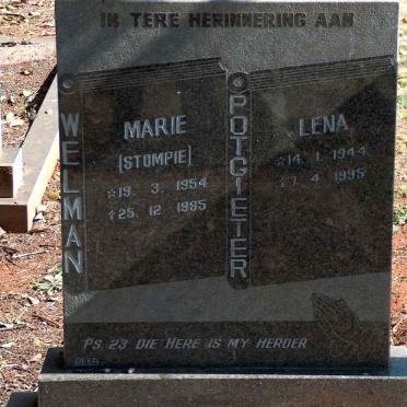 WELMAN Marie 1954-1985 :: POTGIETER Lena 1944-1995