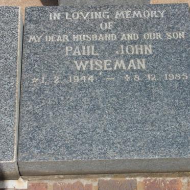 WISEMAN Paul John 1944-1985