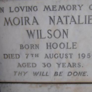 WILSON Moira Natalie nee HOOLE -1959