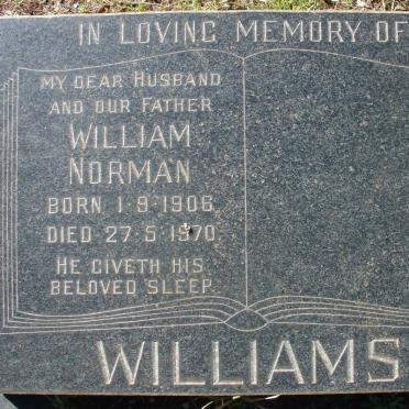 WILLIAMS William Norman 1906-1970