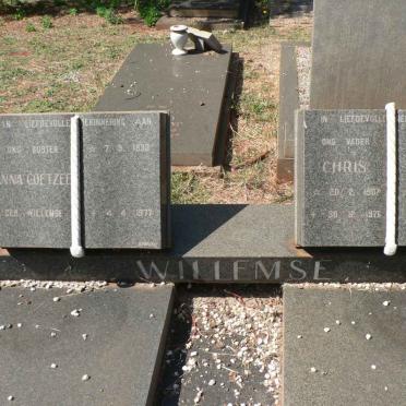WILLEMSE Chris 1907-1976 &amp; Gerrie 1909-1977 :: COETZEE Anna nee WILLEMSE 1939-1977