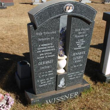WISSNER Germut 1944-2004 &amp; Jennifer Louise 1951-