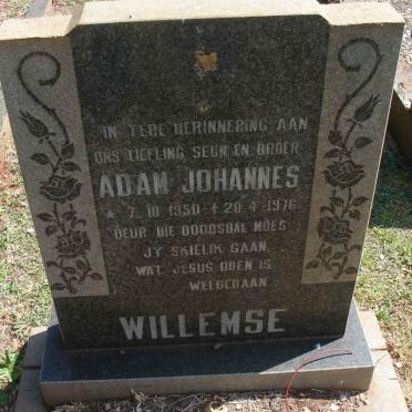 WILLEMSE Adam Johannes 1950-1976
