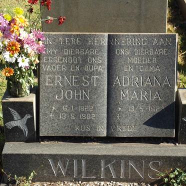 WILKINS Ernest John 1922-1982 &amp; Adriana Maria 1923-