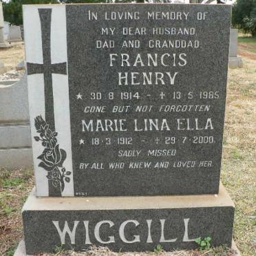 WIGGILL Francis Henry 1914-1985 &amp; Marie Lina Ella 1912-2000