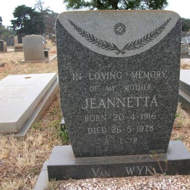 WYK Jeanetta, van 1916-1978