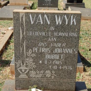 WYK Petrus Johannes, van 1905-1976