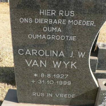 WYK Carolina J.W., van 1927-1999