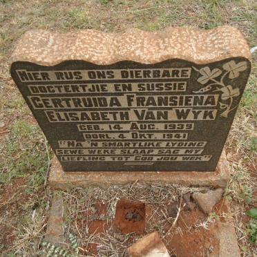 WYK Gertruida Fransiena Elisabeth, van 1939-1941