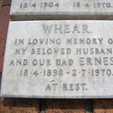WHEAR Ernest 1898-1970
