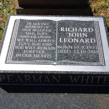 WHITE Richard John Leonard, Pearman 1937-2011