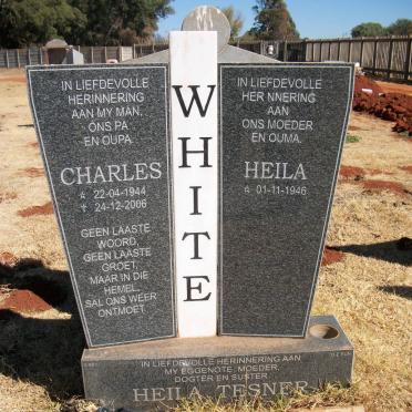 WHITE Charles 1944-2006 &amp; Heila 1946-