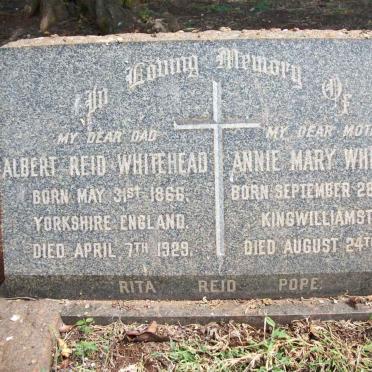 WHITEHEAD Albert Reid 1866-1929 &amp; Annie Mary 1868-1958