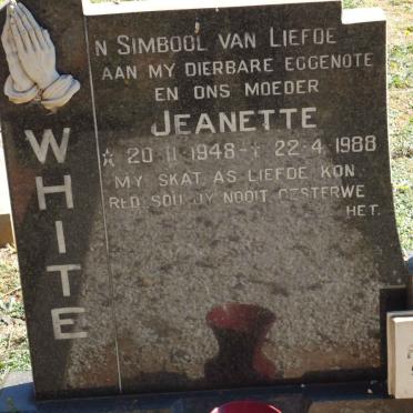 WHITE Jeanette 1948-1988