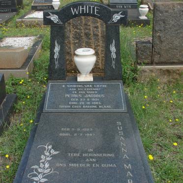 WHITE Petrus Jacobus 1921-1965 &amp; Susanna Maria 1923-1987