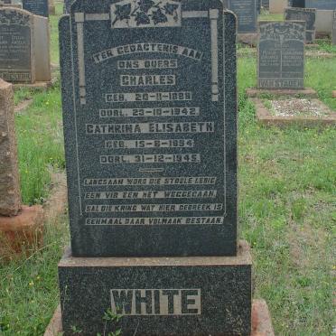 WHITE Charles 1888-1942 &amp; Cathrina Elisabeth 1894-1945