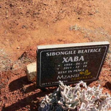 XABA Sibongili  Beatrice 1954-2011