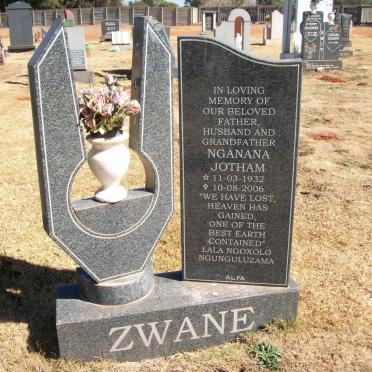 ZWANE Nganana Jotham 1932-2006