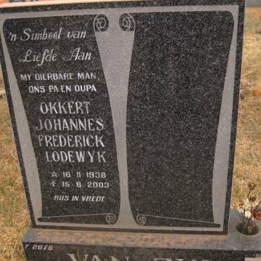 ZYL Okkert Johannes Frederick lodewyk, van 1938-2003